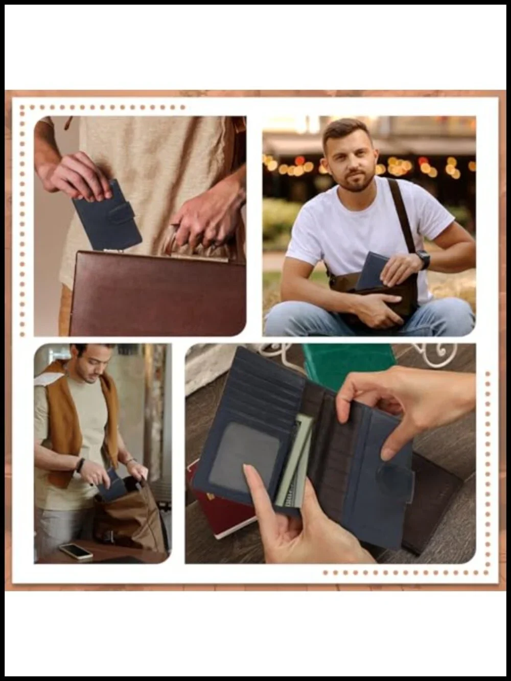 Genuine Leather Passport Holder Travel Wallet Card Case for Men Women Unisex